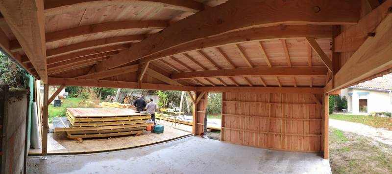 Création d'un abri extérieur en bois sur la commune de Martillac