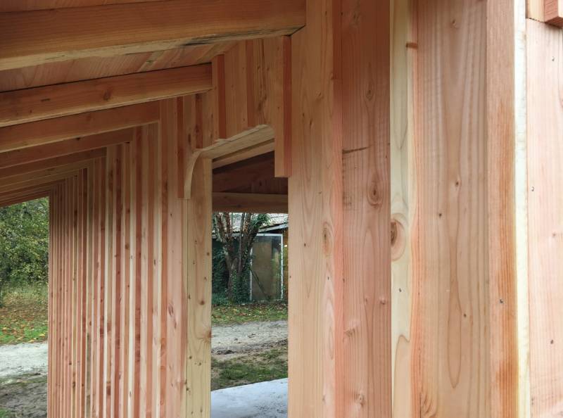 Création d'un abri extérieur en bois sur la commune de Martillac