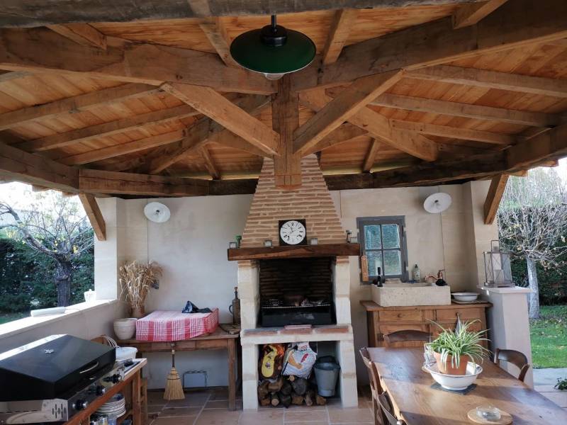 Voligeage en châtaignier apparent 33000